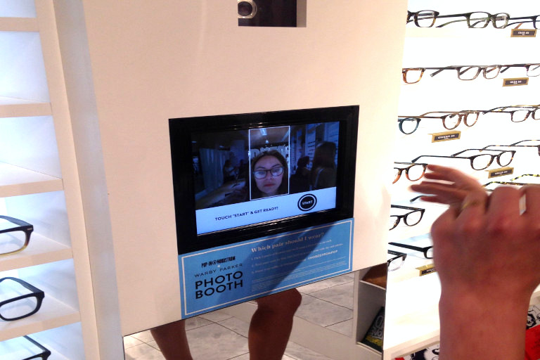 Photo booth in Pop-In Shop
